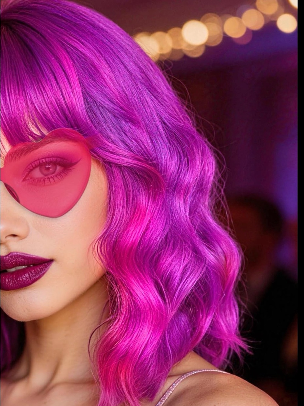 Vibrant Magenta Pink Women's Hair Color